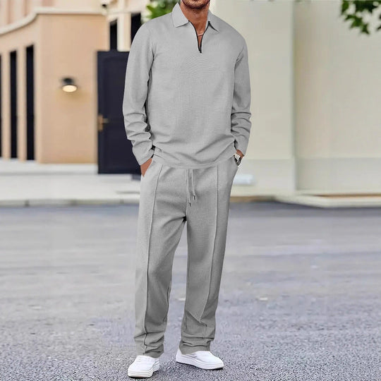 Herren sportliches Poloshirt und Jogginghose Set