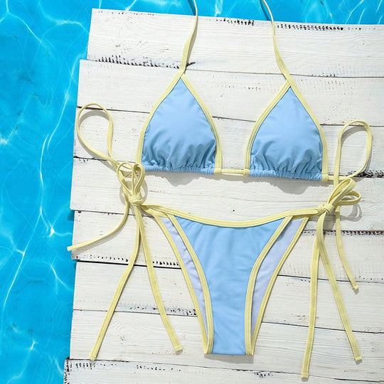 Damen Triangel-Bikini mit verstellbaren Bändern