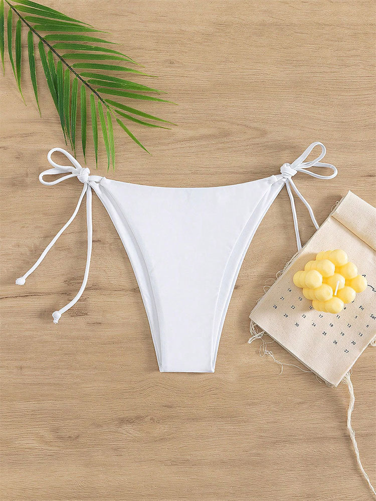 Damen Triangel-Bikini mit verstellbaren Bändern und elastischem Taillenbund