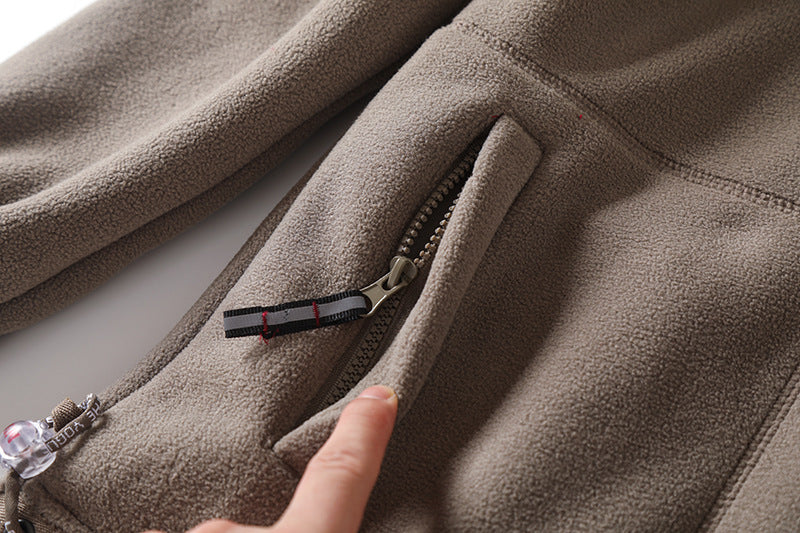 Herren Fleecejacke mit Stehkragen, durchgehendem Reißverschluss und Eingrifftaschen Shop Nory