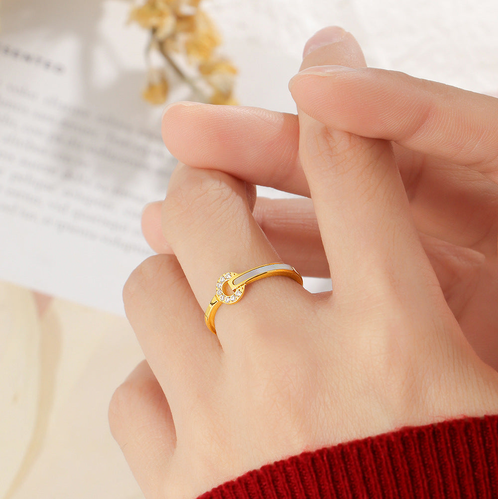 Damen filigraner Ring mit glitzerndem Zirkonia und elegantem Design Shop Nory