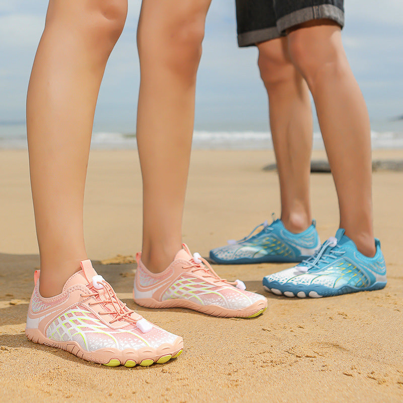 Damen wasserdichte Badeschuhe mit rutschfester Sohle und atmungsaktivem Obermaterial