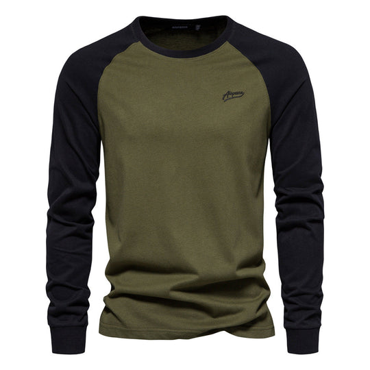 Herren Langarmshirt mit markantem Raglan-Design