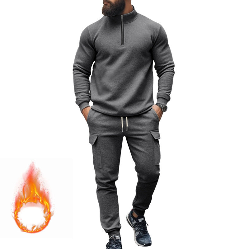 Herren nan sportlicher Cargo-Jogginganzug mit Troyerkragen Shop Nory