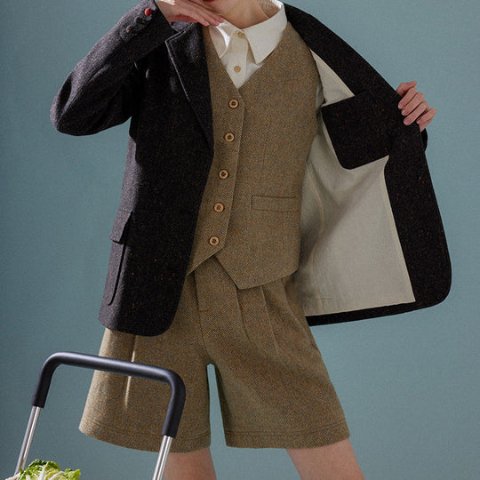 Damen Eleganter Tweed Blazer mit Struktur Shop Nory