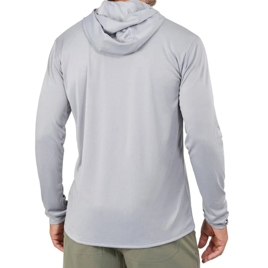 Herren Funktionales Langarm-Hoodie mit integriertem Gesichtsschutz