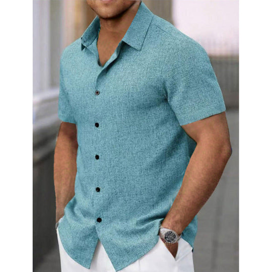 Herren Kurzarmhemd mit strukturiertem GewShopnorye