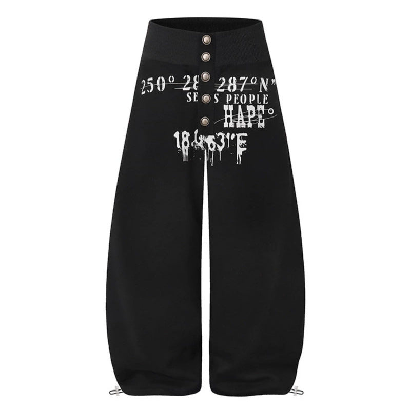 Damen Culotte-Loungehose mit hohem Rippbund, vorderer Zierknopfleiste und verstellbarem Saum Shop Nory