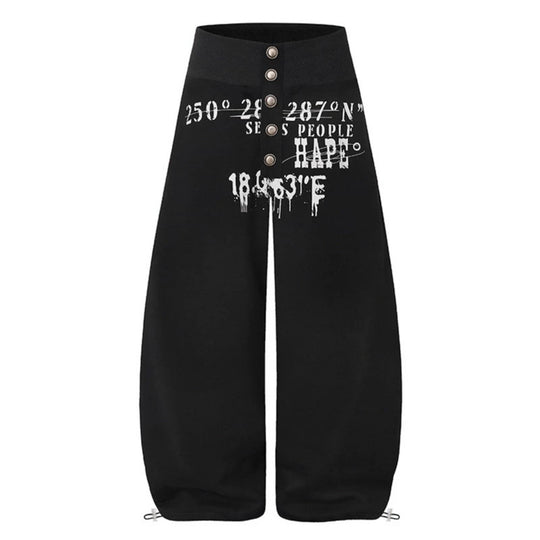 Damen Culotte-Loungehose mit hohem Rippbund, vorderer Zierknopfleiste und verstellbarem Saum Shop Nory
