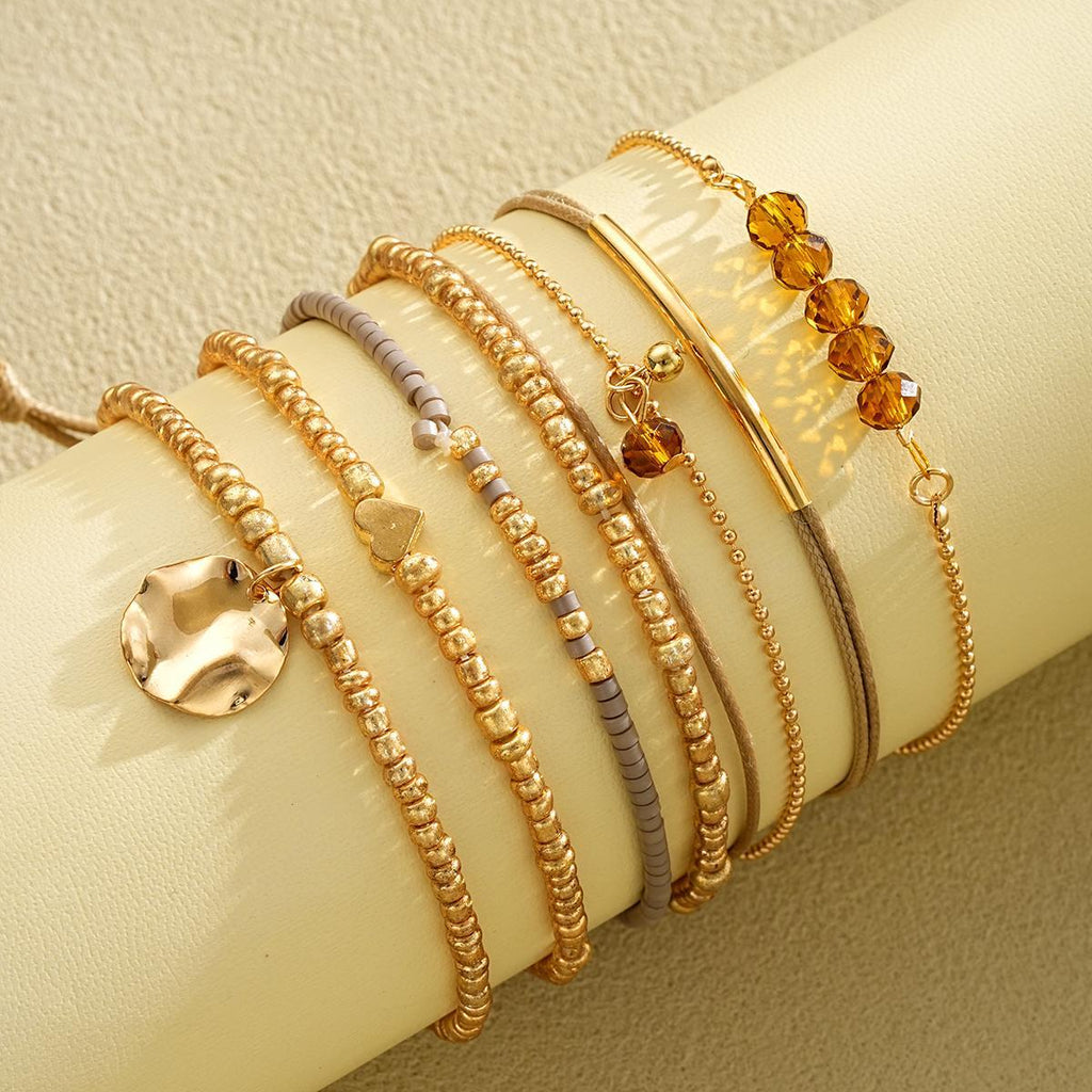 Damen Armband-Set mit vielfältigen Gliederformen und edlen Akzentdetails Shop Nory