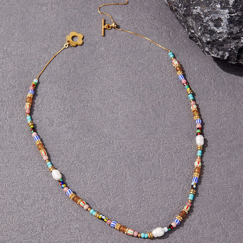 Boho Bunte Perlenkette | Shop Nory