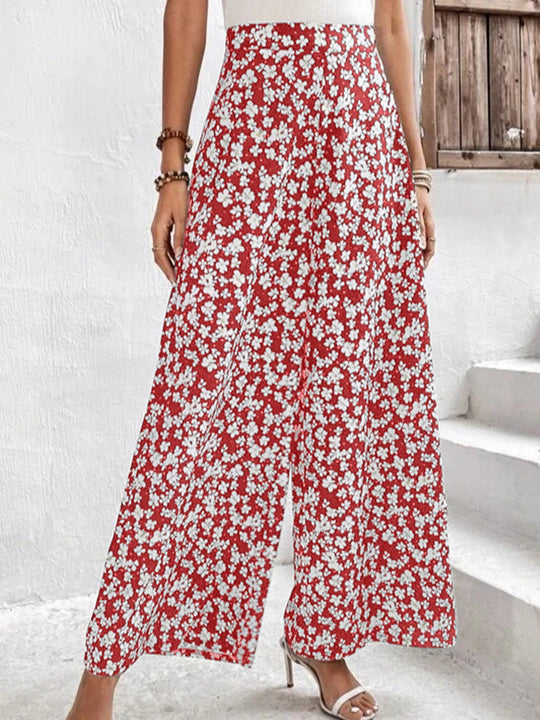 Damen Blumenmuster Palazzohose Shopnory