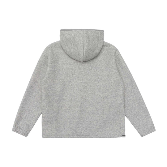 Unisex Oversize Fleece-Halbzip Hoodie mit Knopfleiste, Kordelzug und Kängurutasche Shop Nory