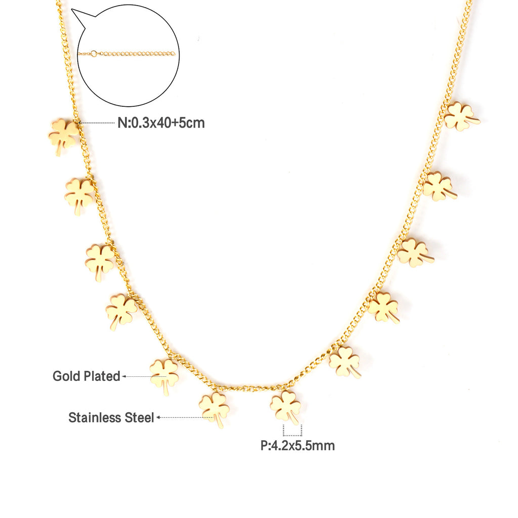 Damen elegante Goldplattierte Halskette mit geometrischen Anhängern Shop Nory