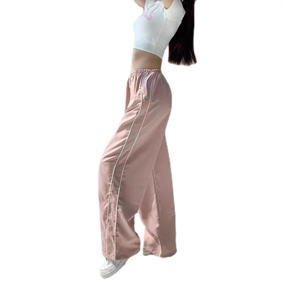 Damen Sportliche Hose mit weitem Schnitt und elastischem Bund