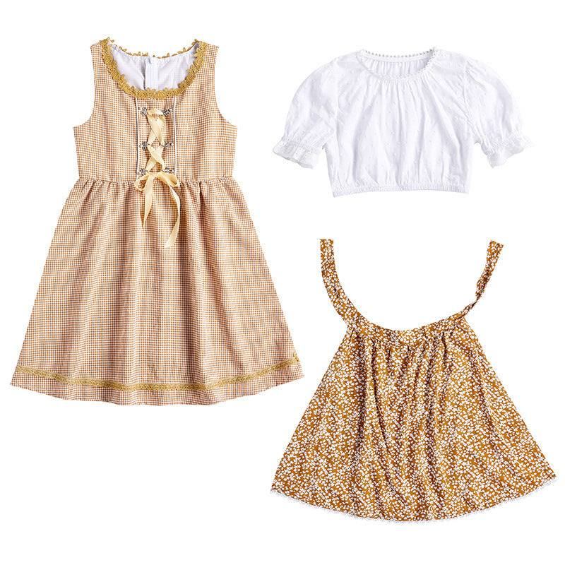 Damen nan traditionelles Trachtenkleid-Set mit geschnürtem Mieder, bestickter Puffbluse und abnehmbarer Schürze Shop Nory