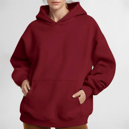Damen nan oversized Kapuzenpullover mit Kängurutasche, French-Terry Innenfutter und überschnittener Schulter Shop Nory