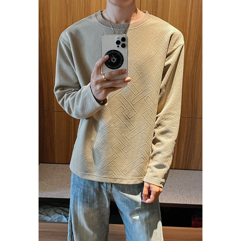 Herren Modischer Sweatshirt mit prägnantem Strukturmuster Shop Nory