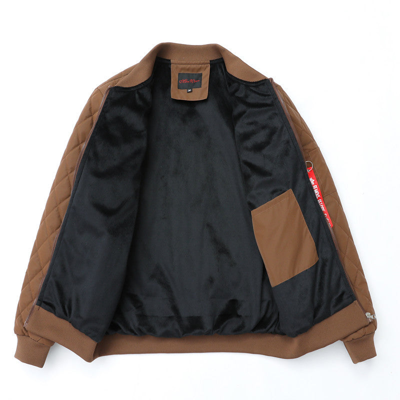 Herren Gesteppte Bomberjacke mit Rautenmuster und Ärmeltasche Shop Nory