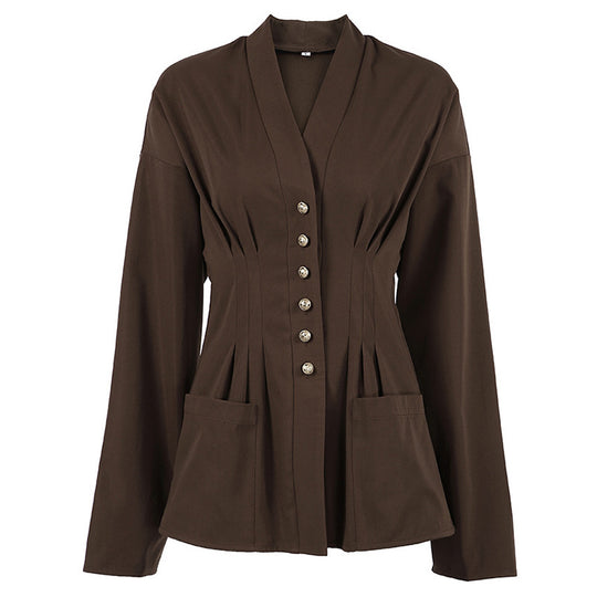 Damen taillierter Korsett-Blazer mit Zierknopfleiste Shop Nory