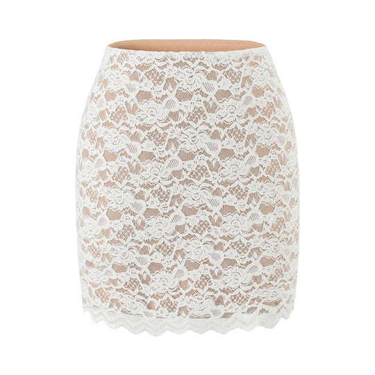 Damen Figurbetontes Spitzentop mit Wickel‑V‑Ausschnitt und langen Ärmeln Shop Nory
