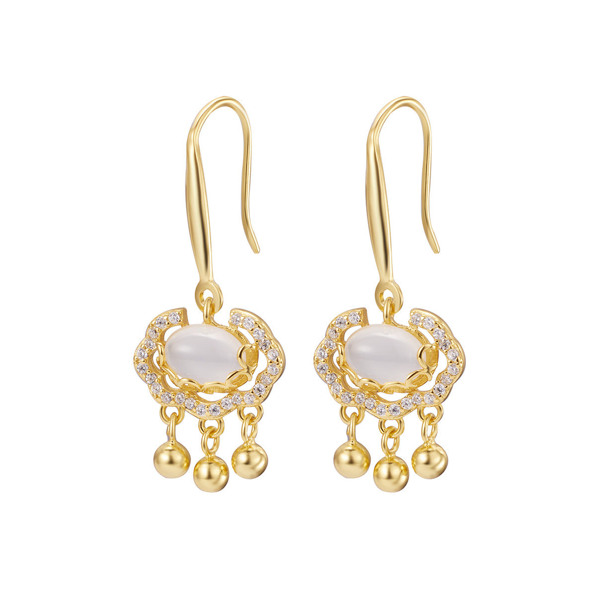 Damen Ohrhänger mit eleganten Perlenakzenten und funkelnden Zirkonia Shop Nory