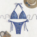Damen Triangel-Bikini mit verstellbaren Raffungen