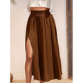 Damen Maxirock mit eleganter Asymmetrie und hohem Schlitz Shopnory