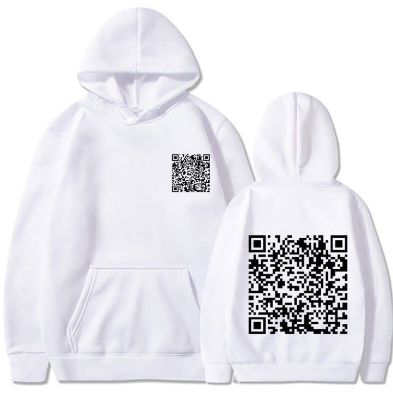 Damen Sportlicher Kapuzenpullover mit QR-Code Shop Nory