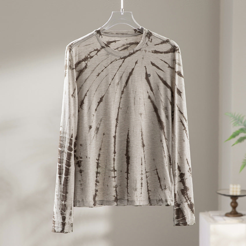 Herren Langärmeliges Batik-Longsleeve mit Slub-Struktur Shop Nory