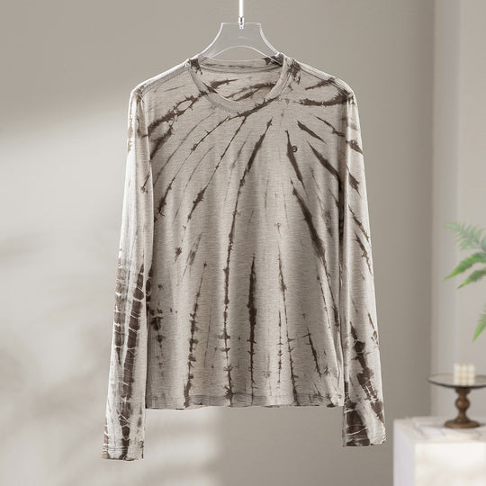 Herren Langärmeliges Batik-Longsleeve mit Slub-Struktur Shop Nory