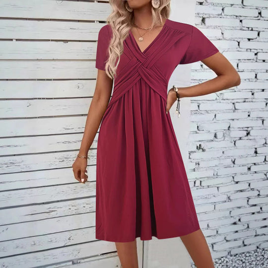 Damen Jumpsuit mit figurbetontem Wickeldesign und elegantem V-Ausschnitt