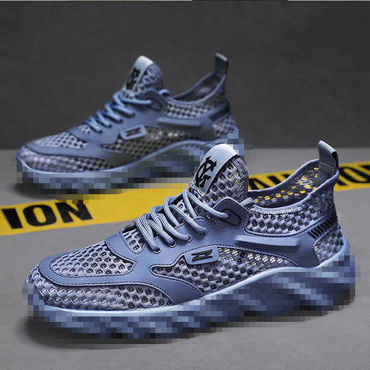 Herren Atmungsaktiver Mesh-Freizeitsneaker mit strukturierter Wellen-Plateausohle Shop Nory