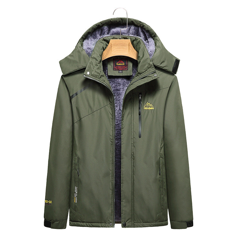 Damen Wattierte Winterjacke mit Fleece‑Innenfutter, abnehmbarer Kapuze und wasserdichter Softshell-Außenlage Shop Nory
