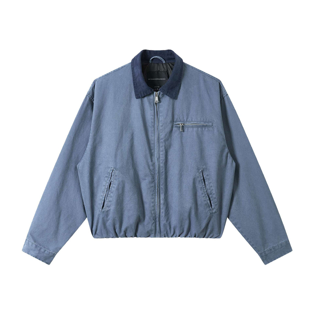 Herren Zeitloser Boxy-Fieldblouson aus Canvas mit Cord‑Umlegekragen Shop Nory