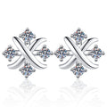 Damen Funkelnde Ohrstecker mit elegantem Kristall-Design Shop Nory