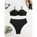 Damen Hochwertiger Push-Up Bikini mit Skulptur-Rippdesign