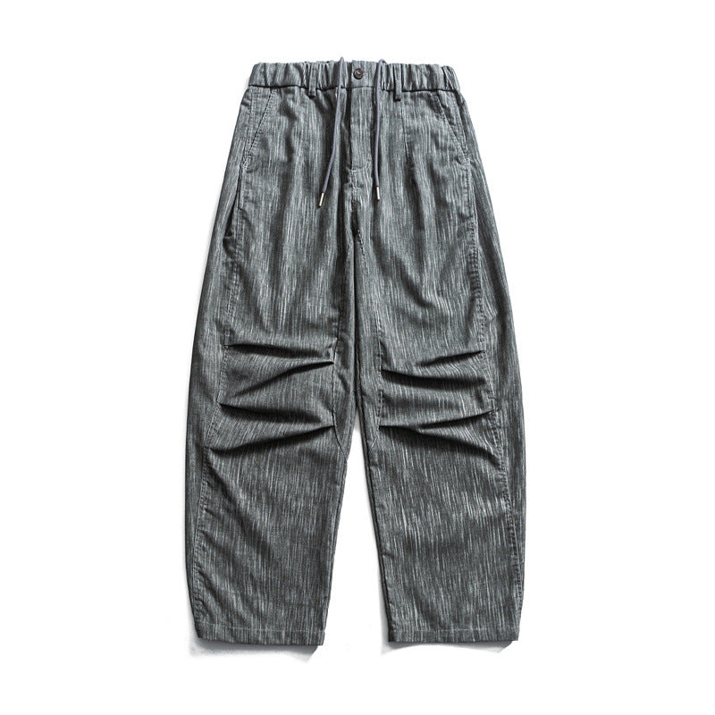 Herren weite Cordhose im Workwear‑Look mit elastischem Bund, Kordelzug und Kniefalten Shop Nory