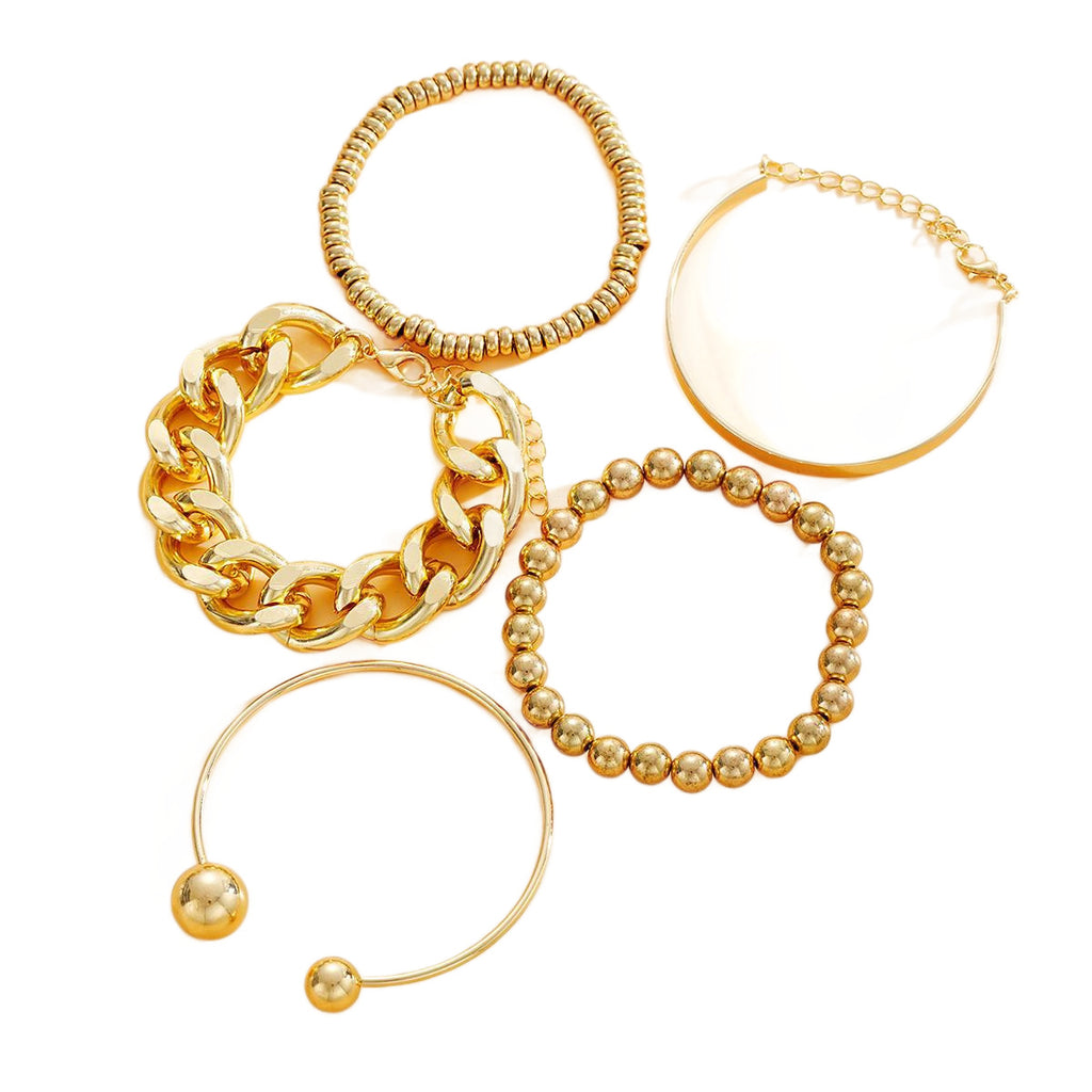 Damen Armreif-Set mit verschiedenen Strukturdesigns und eleganten Elementen Shop Nory