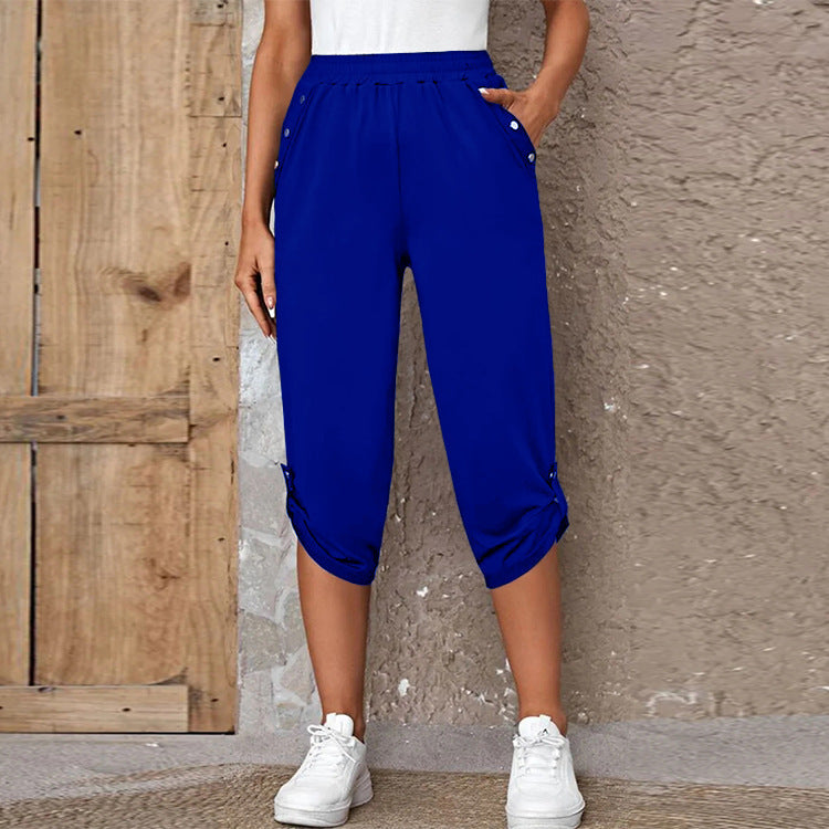 Damen Sportliche Jersey-Hosen