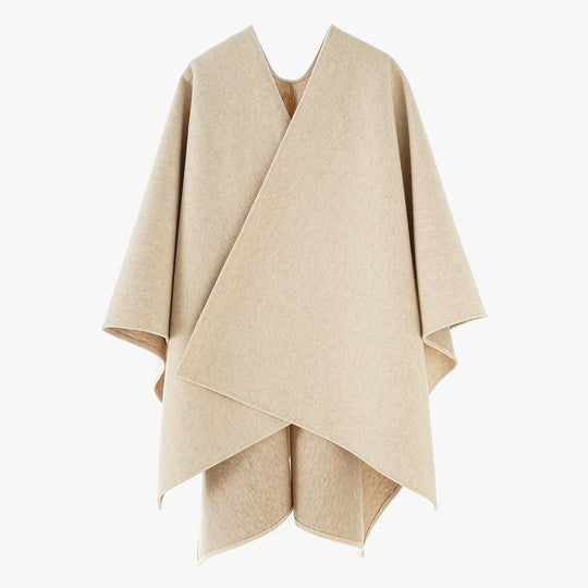 Damen Oversize Filz‑Cape mit Wickeloptik und verdeckter Kantenverarbeitung Shop Nory