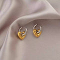 Frauen Interlocking Herzförmige Creolen Ohrringe Shop Nory