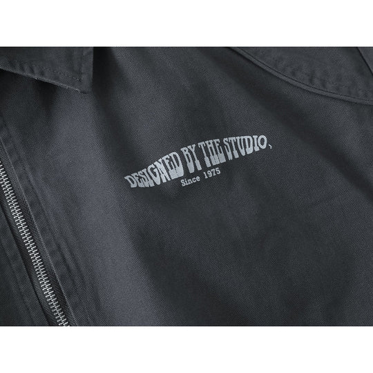 Unisex Boxy-Blousonjacke mit Hemdkragen, Zwei-Wege-Reißverschluss und elastischem Bund Shop Nory
