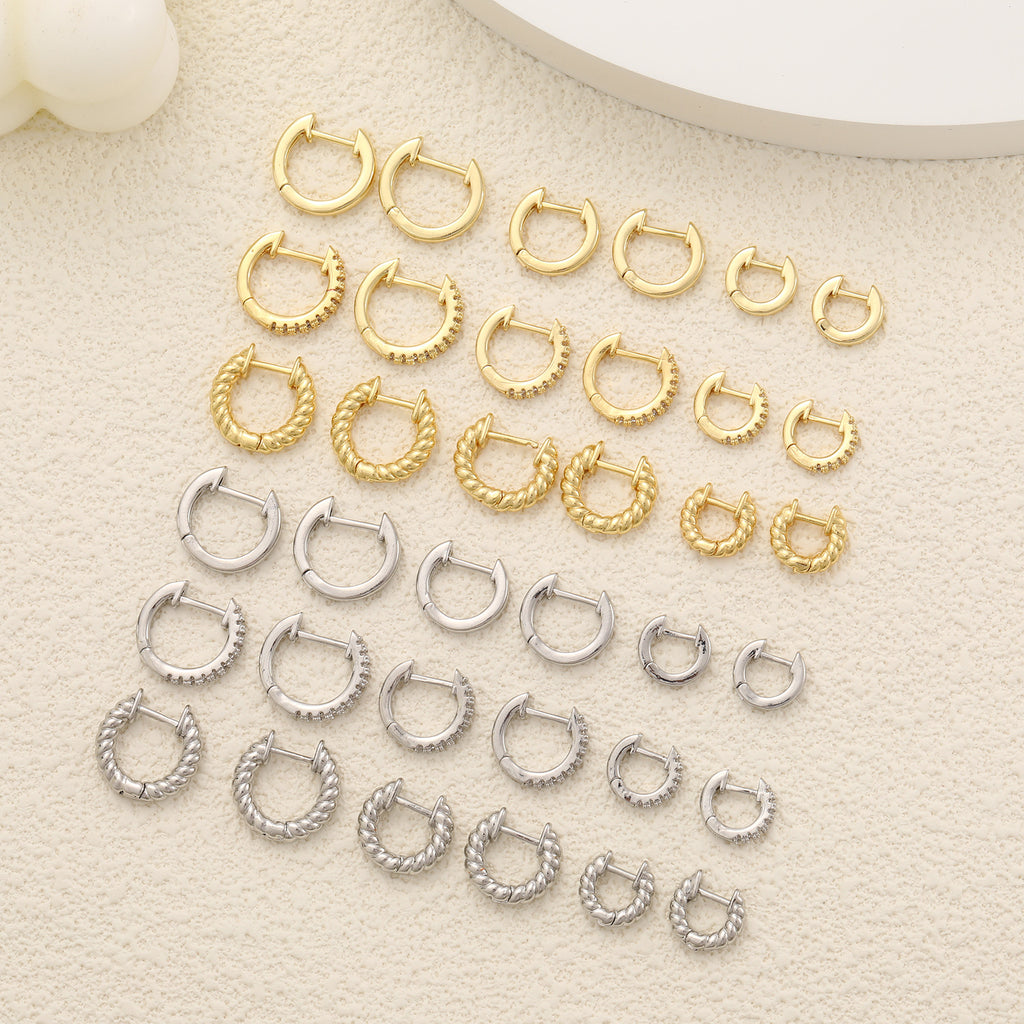 Damen Creolen mit drehendem Seil-Design Shop Nory