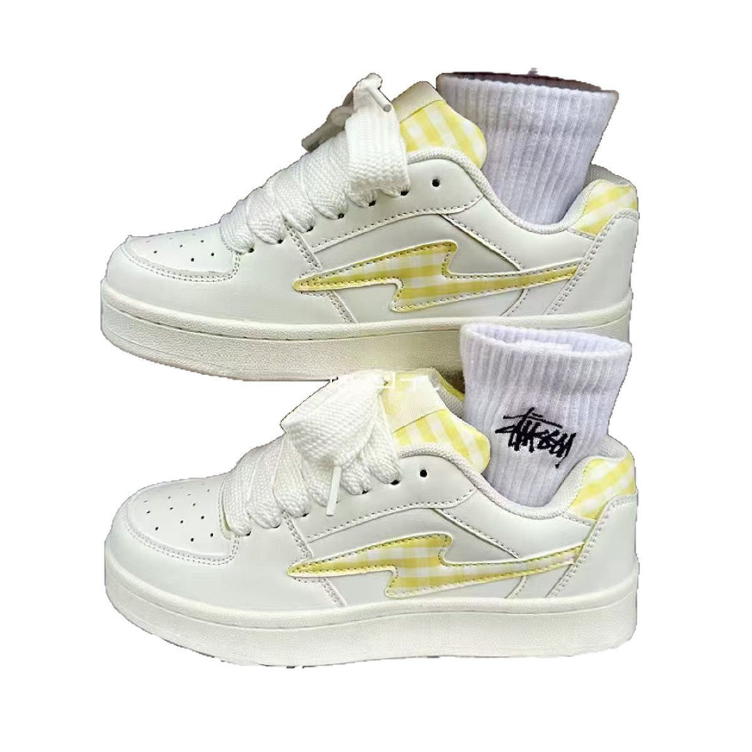 Damen Sneakers im modernen Karo-Design mit atmungsaktiven Materialien