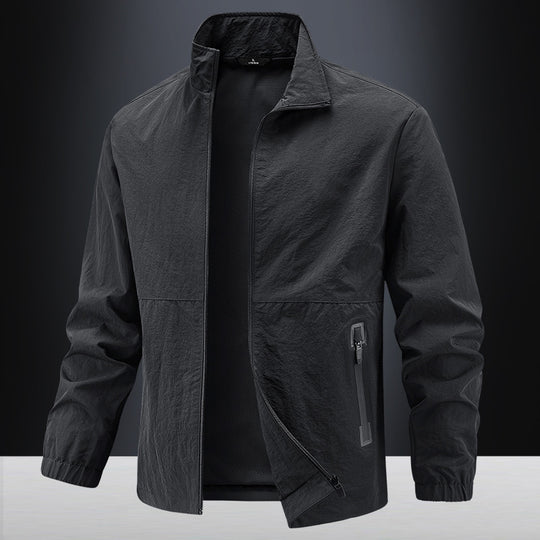 Herren Leichte technische Übergangsjacke mit Stehkragen atmungsaktivem Mesh-Futter und wasserabweisenden Reißverschlusstaschen Shop Nory