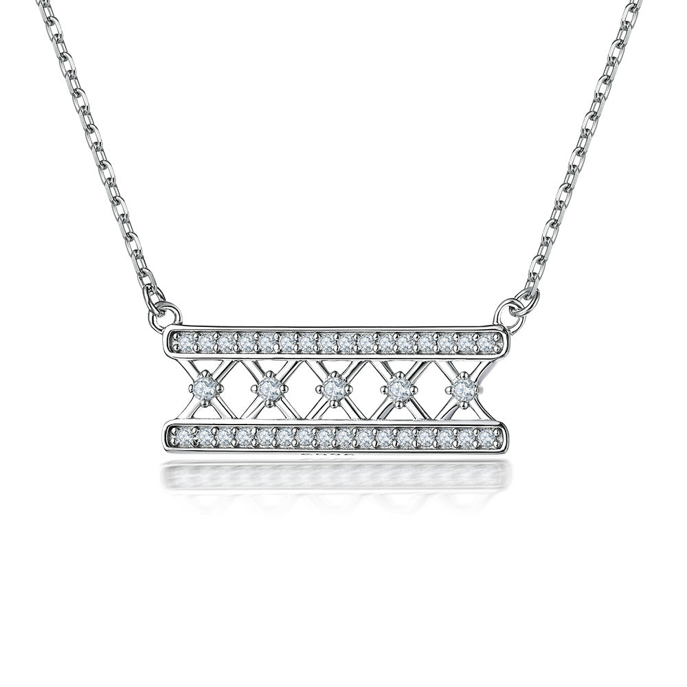 Damen elegante Halskette mit funkelnder Kristallverzierung Shop Nory