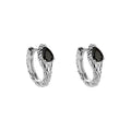Damen Ohrringe mit geflochtenem Design und edlem schwarzen Stein Shop Nory