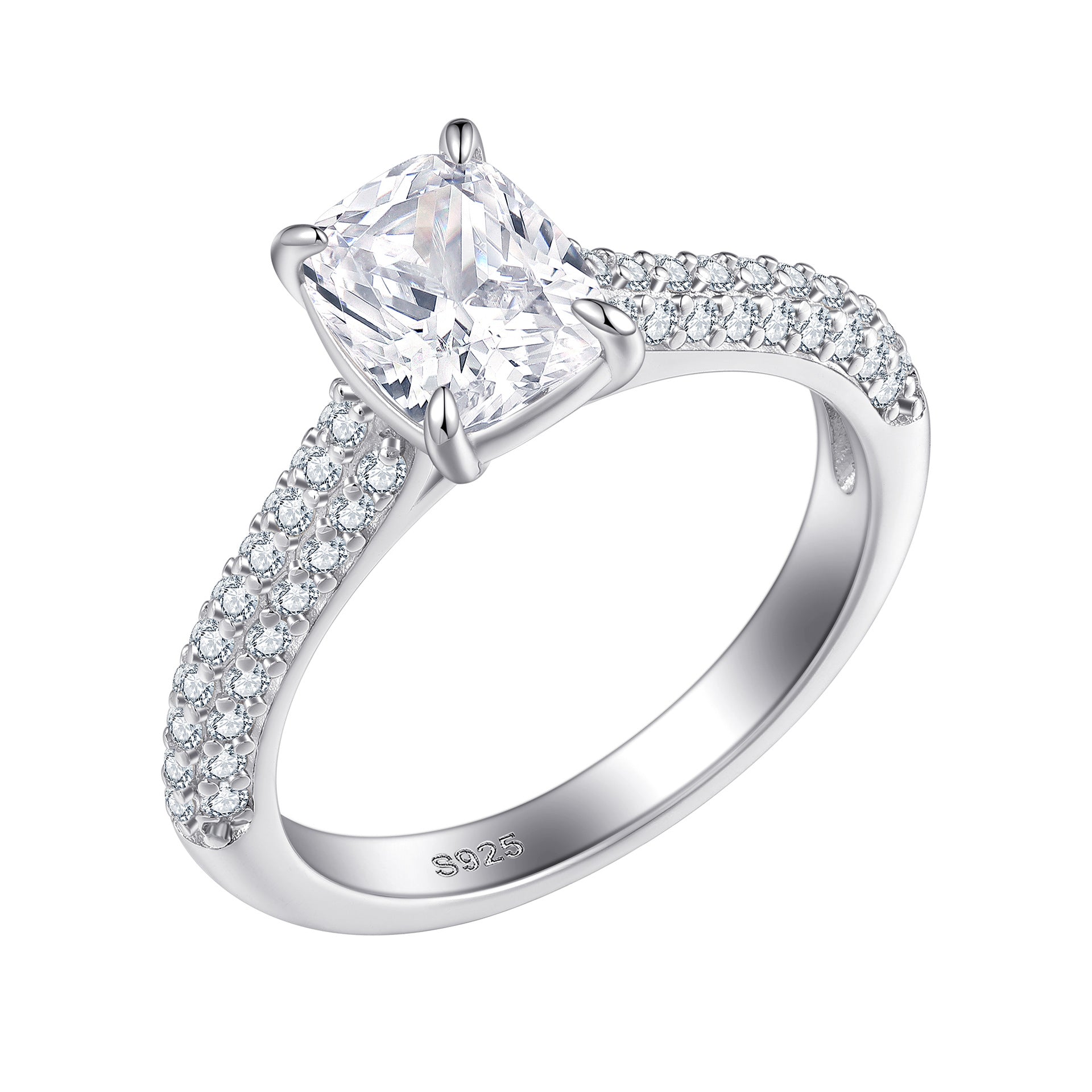 Damen eleganter Verlobungsring mit ovalem Design und funkelnden Zirkonia Shop Nory