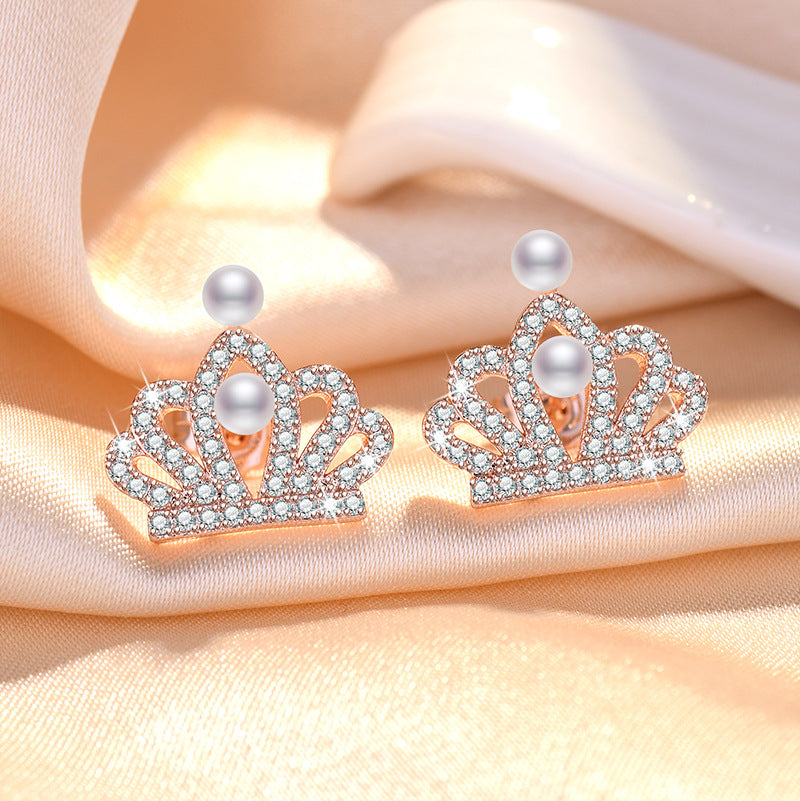 Damen Elegante Ohrringe mit Perlen und Kristallen Shop Nory